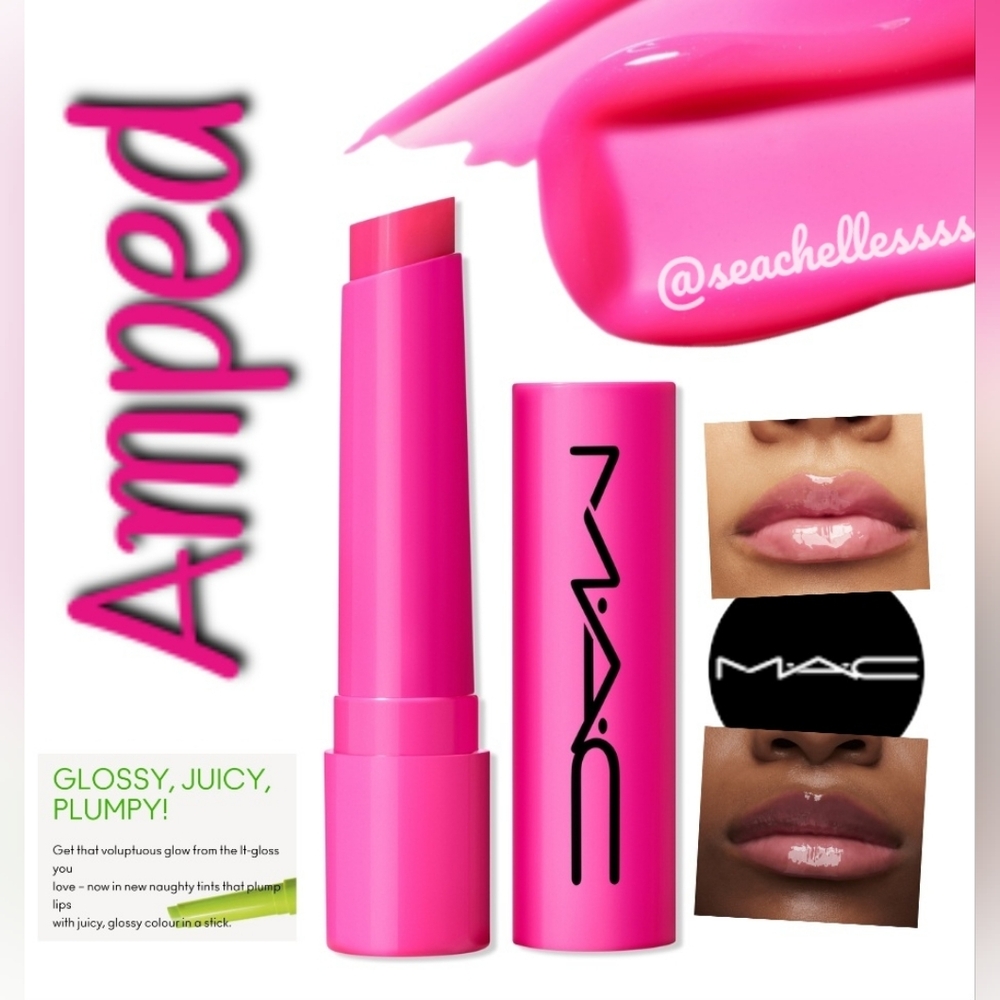 Mac Cosmetics Squirt Plumping Gloss Stick Amped Brand New in Box Authentic